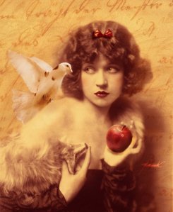 apple-bird-vintage-woman-Favim.com-170466
